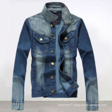 Fashion Slim Men′s Casual Jeans Blue Denim Jacket